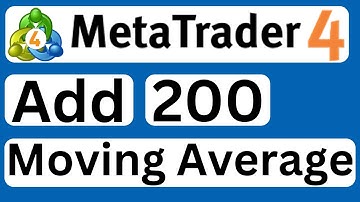 How to Add 200 Moving Average in MetaTrader 4 - Easy to Follow