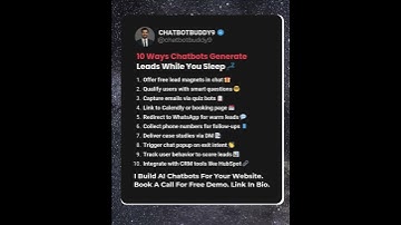 10 Ways Chatbots Generate Leads While You Sleep