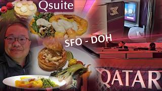 15 Wonderful Hours in Qatar Airways Qsuite! San Francisco to Doha in A350-1000 (Full Experience)