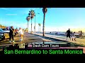 Driving from San Bernardino to Santa Monica on I-10 West - 4K