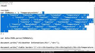 WT Wk 16 Video 02 (Displaying JSON Data into HTML Table)