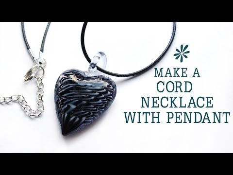 Leather cord Necklace DIY with Owl Pendant - Beginners Tutorial