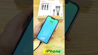 GXM 100W 3 in 1 Quick Charging Data Cable iP Type-C MicroUSB Safety Protection 1.2M Cable Length