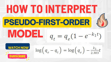 How to Interpret Pseudo-First Order Kinetic Model