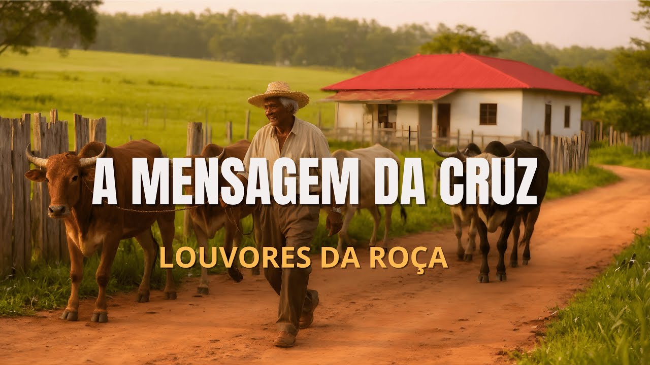 A MENSAGEM DA CRUZ - LOUVOR DA ROÇA COM LEGENDA - LOUVOR ANTIGO