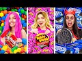 ONE-COLOR CULINARY MAGIC | Barbie, Mermaid, Vampire Take the Food Challenge by 123GO! SCHOOL