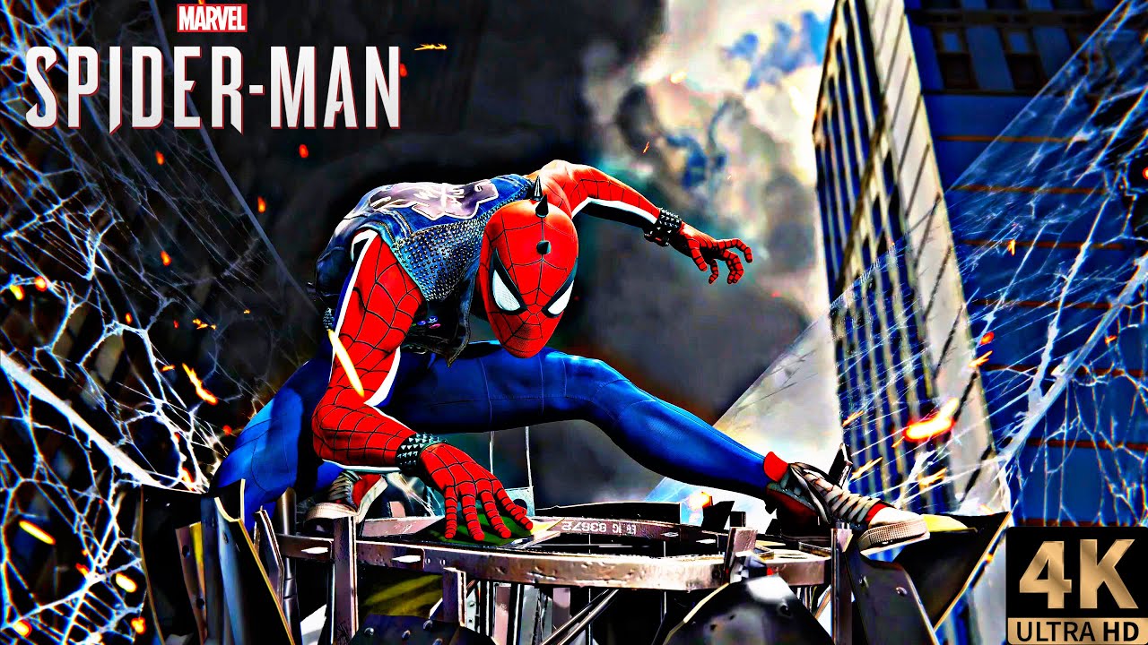 SpiderMan Helicopter Chase with the SpiderPunk Suit Marvel's Spider