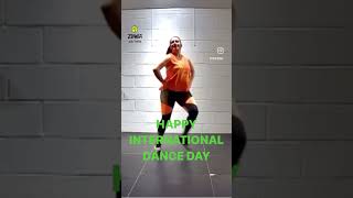 Didn’t join my #Zumba class today? Take a pre-recorded class instead. 💃🏻 #internationaldanceday