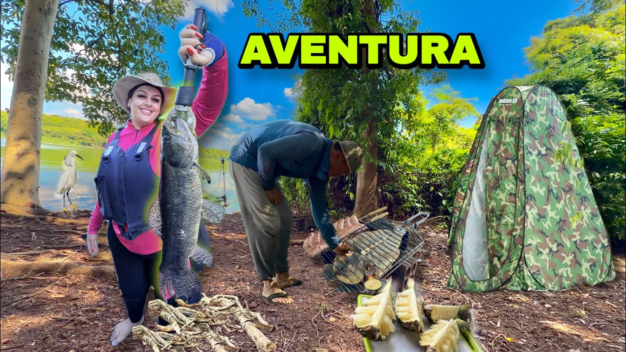 PREPARAMOS UM PEIXE ASSADO DE DAR AGUA NA BOCA. Pescaria Eu e Ela