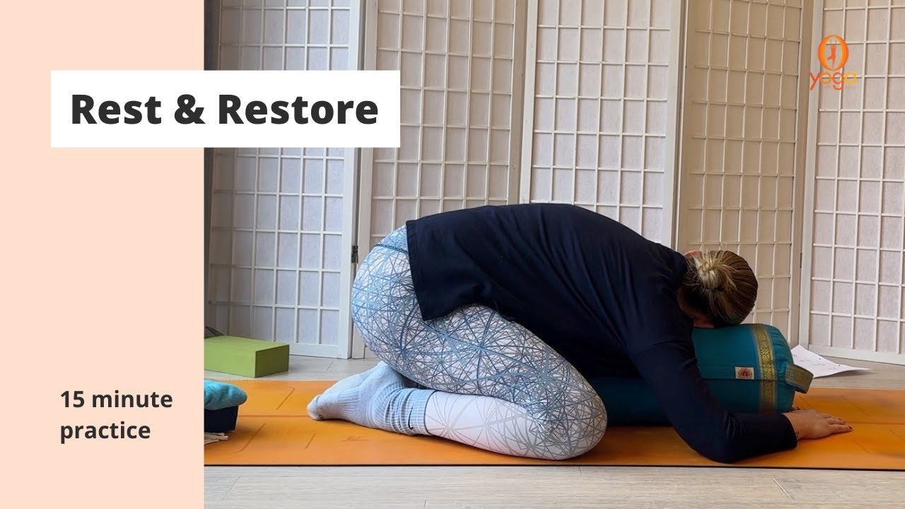 Rest & Restore - 15 minute restorative yoga practice - YouTube
