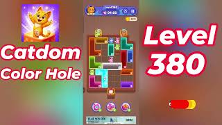 Catdom Color Hole Level 380 Walkthrough [NEW UPDATE] 🐱🟣 | Relaxing Color Puzzle Game | Go Answer