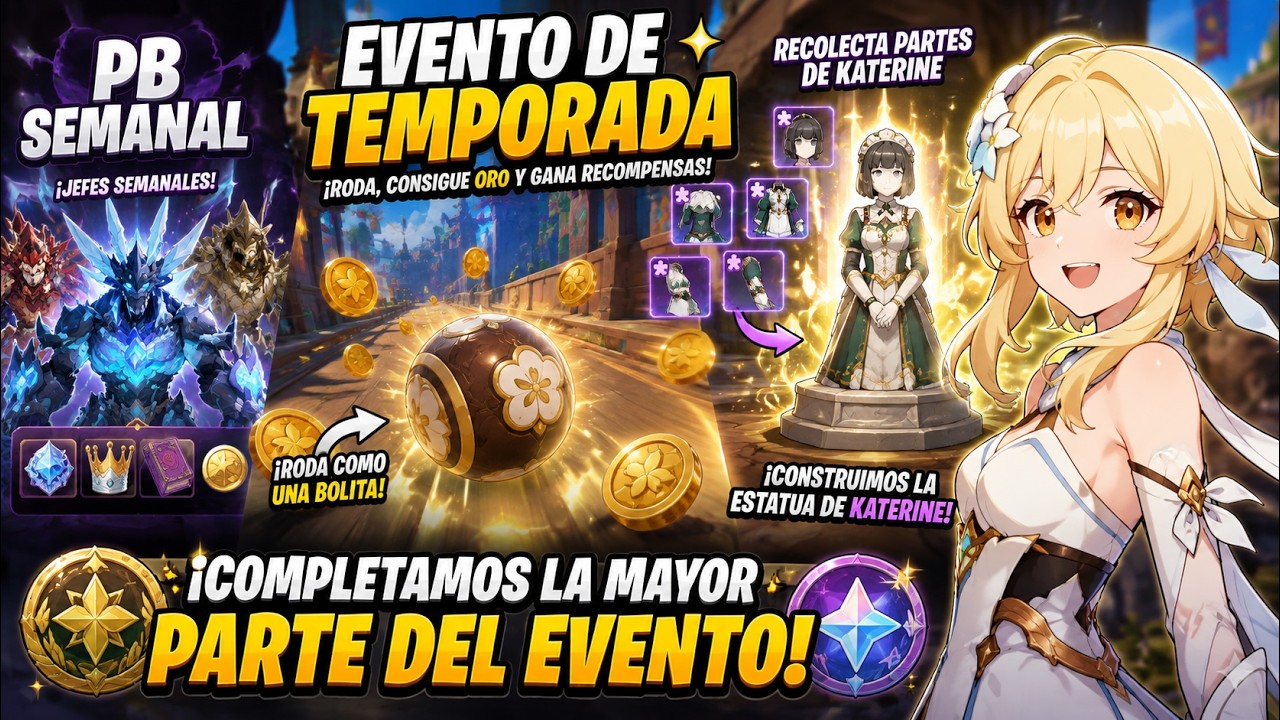¡PB SEMANAL Y EVENTO DE TEMPORADA! 🪙 Rodando por ORO y Construyendo a Katerine | Genshin 20260817