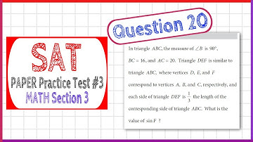 Question 20 from SAT Paper Practice Test 3, Section 3