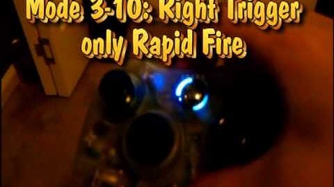 Xbox 360 Rapid Fire Controller w/ Clear shell, blue thumbsticks and dpad. www.NewdoGaming.com