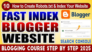 How to Create Robots.txt and Index Your Blogger Website in Google Search Console 🔥 Blogger Course