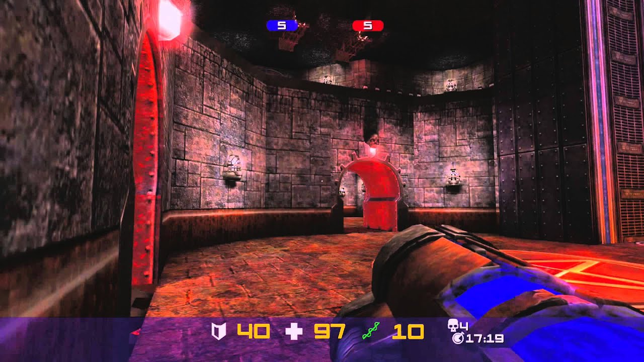 Quake Arena Arcade 3v3 Deathmatch on The Camping Grounds (Xbox 360