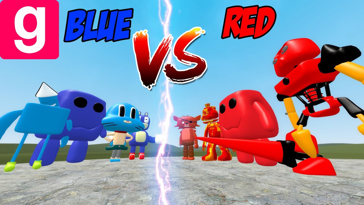 BLUE TEAM vs RED TEAM (ALL  3D NEXTBOTS) In Garry's Mod