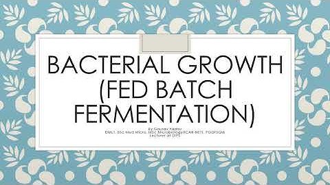 Fed batch fermentation & synchronous growth #fermentation, #bacterialgrowth