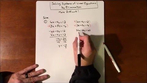 Solving Systems of Linear Equations by Elimination - More Difficult