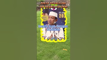 DOKTER SPESIALIS DAN SUB SPESIALIS ITU FOKUS !! USTAD DASAD LATIF #ustaddasadlatif #palestina