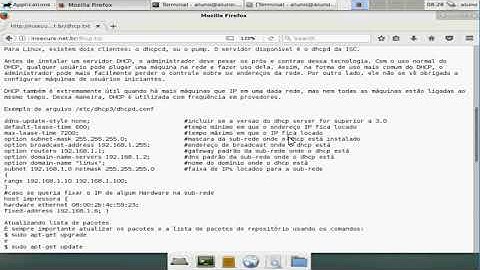 Instalação e configuração do Servidor DHCP no Linux