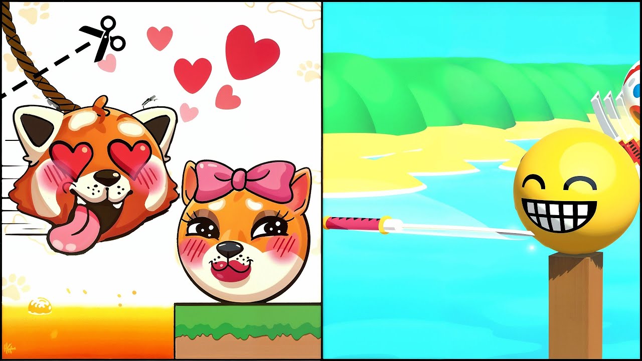 Rope Dog Cut to Save VS Flying Cut - All Levels SpeedRun