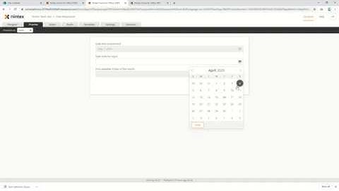 How can I set the Date/time control to default to the first Friday of the month?