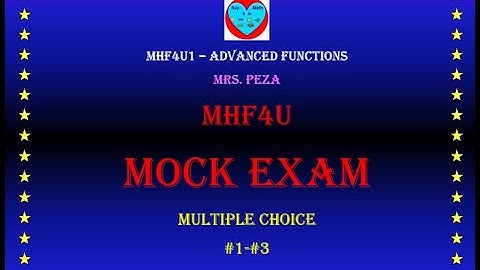 Mock Examination: Multiple Choice, 1- 3