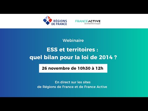 Webinaire | ESS et territoires : quel bilan pour la loi de 2014 ? - video from France Active