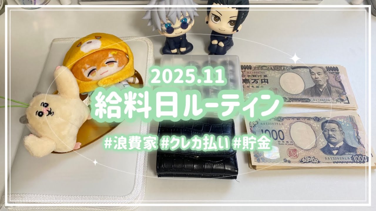 【給料日ルーティン】11月分🦢┊浪費家オタクの大雑把な給料振り分け┊貯金┊クレジット支払い┊家計管理