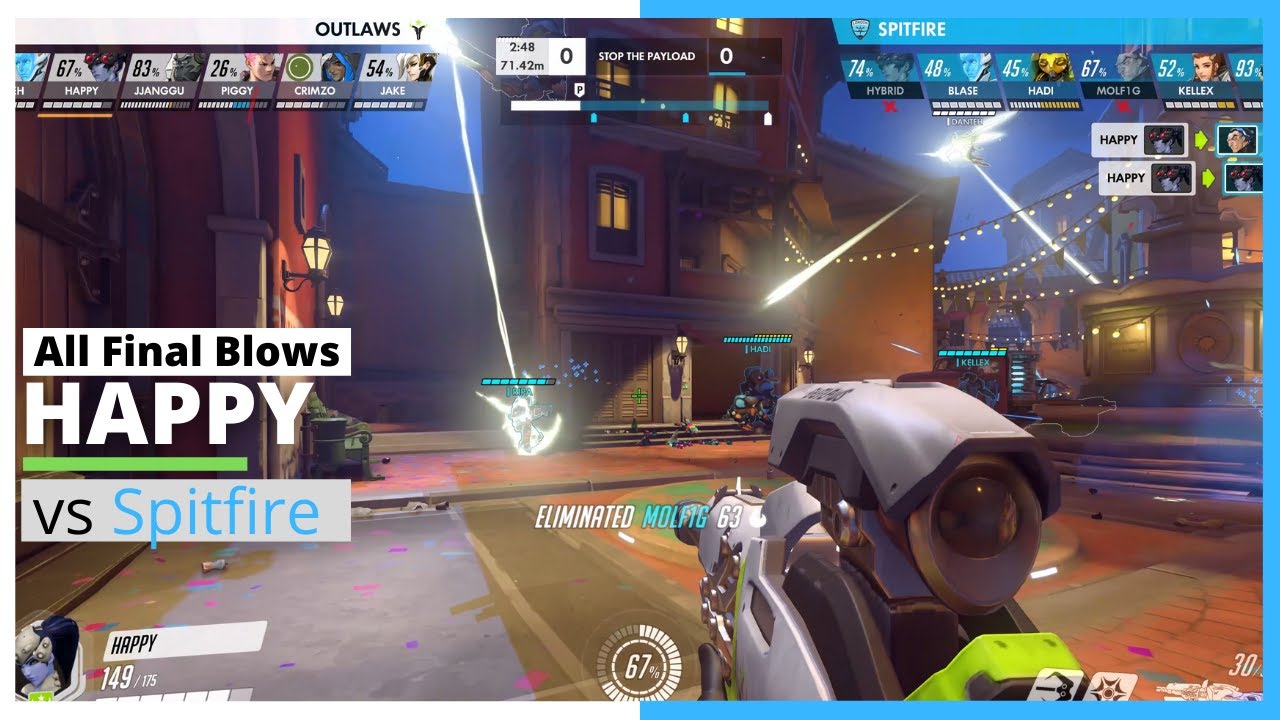 HAPPY WIDOWMAKER - All the Final Blows vs London Spitfire | OWL Season 2021 Highlights