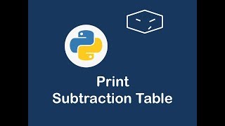 print subtraction table in python 😀