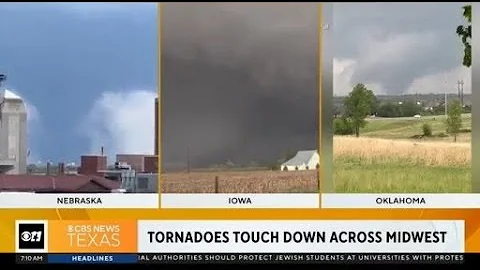 Tornadoes touch down across the Midwest, leaving destruction