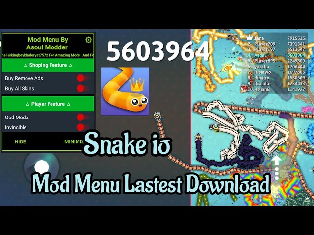 SNAKE.IO MOD MENU VERSÃO 1.19.15 VERSÃO MAIS ATUALIZADA 