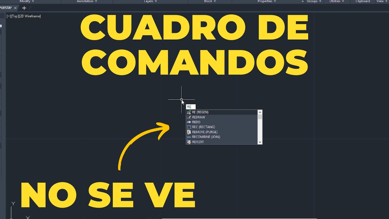 Como Aparecer El Cuadro De Comandos En Autocad www.youtube.com