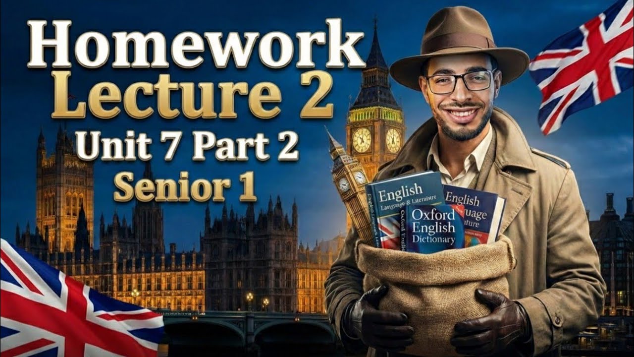 Homework Lecture 2|| Senior 1 || Unit 7 Part 2 حل واجب المحاضرة التانية أولي ثانوي