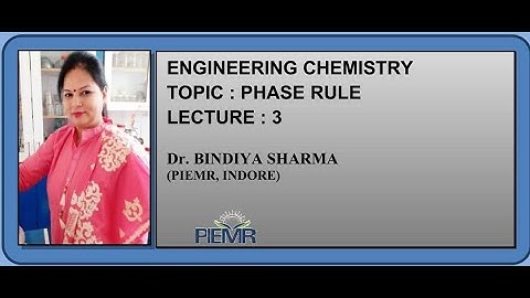PHASE RULE, LECTURE 3 by Dr  Bindiya Sharma