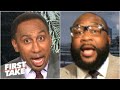 Stephen A. & Marcus Spears get heated debating Lamar Jackson vs. Aaron Rodgers | First Take