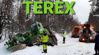 Двухдневное приключение самоходного автокрана TEREX.Эвакуация из кювета,монтаж модульного дома