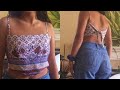 DIY simple scarf top w/back tie