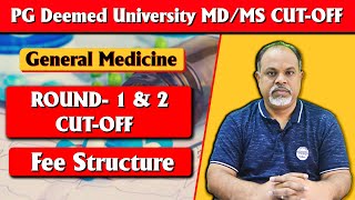 Deemed University PG General Medicine Round-2 Cutoff | #neetpg