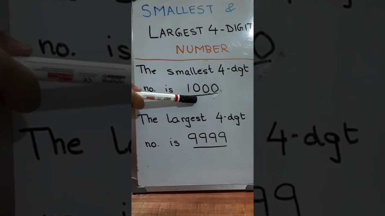 Write the smallest 4 digit number Write the largest 4 digit number #smallestnumber #largestnumber