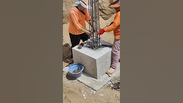 Technical Install stirrup of column rebar on footing