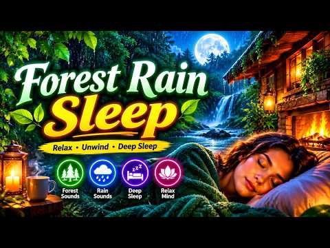 🌲 Forest Rain Sleep 🌧️ Deep Sleep, Relaxation & Stress Relief | Rain Sounds in Forest