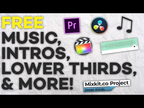 Видео: FREE Assets For Your YouTube Videos! (Intro Templates, Background Music, Lower Thirds, & More!)