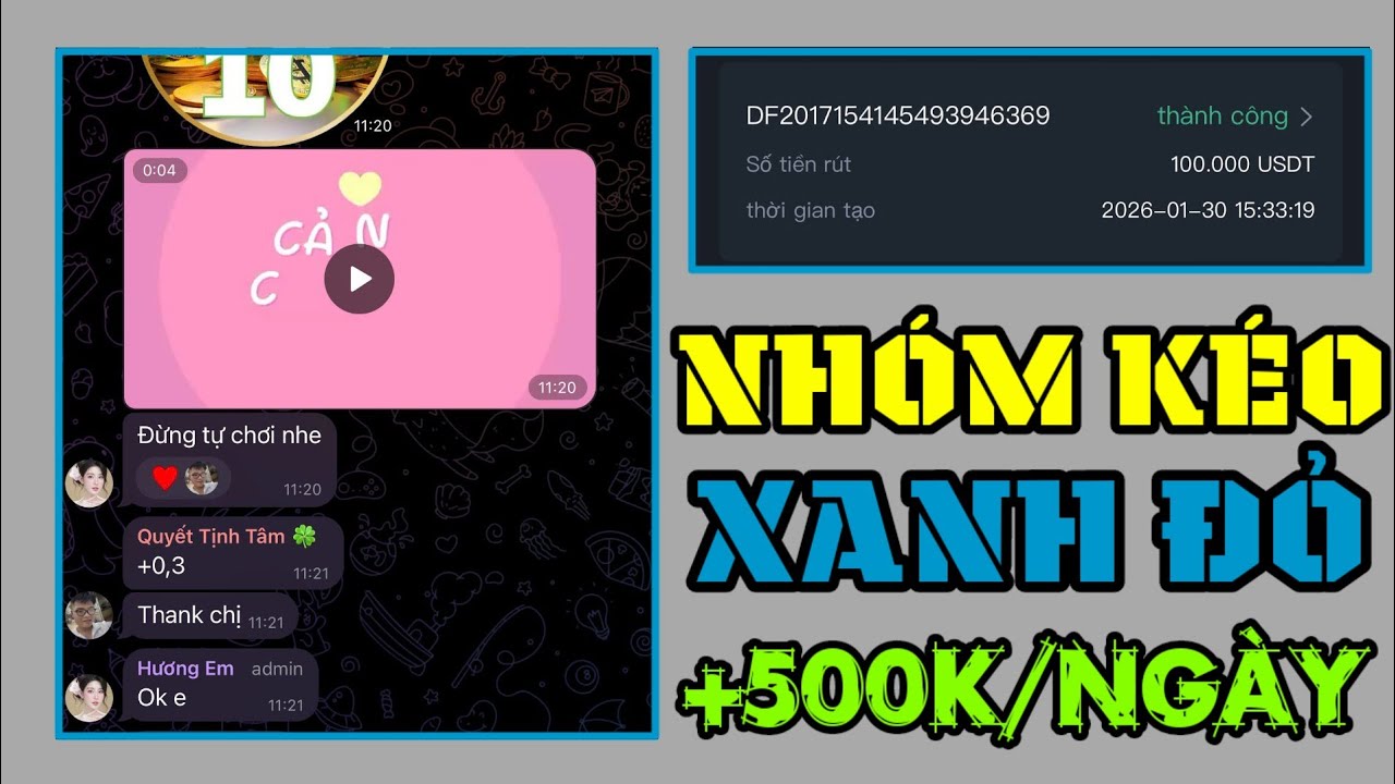 CoinVid Kiếm Tiền Online | Nhóm Kéo Xanh Đỏ +500k/Ngày Uy Tín Cho Người Mới 