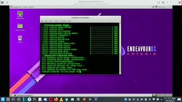 Removal of Budgie Desktop with system update using terminal in EndeavourOS Artemis.