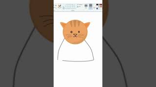 Best Cat Dad Ever 🐱❤️ Father Cat with Kitten | MS Paint Speed Drawing #shorts