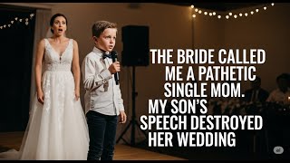 At My Brother’s Wedding, His Bride Insulted Me—Then My 9 Year Old Son Took the Mic And…