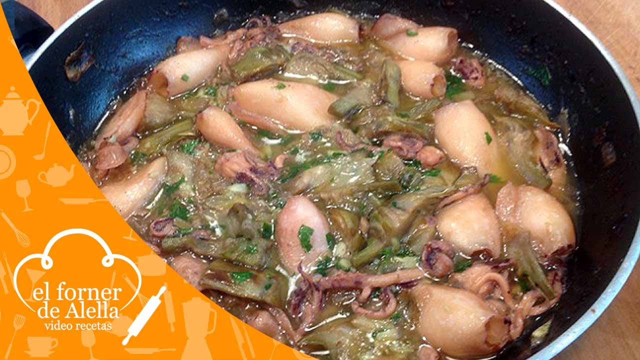 Calamares con Alcachofas